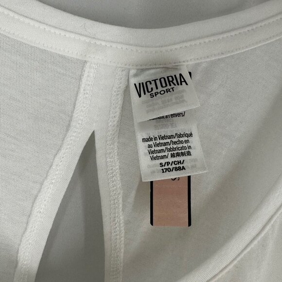 NEW/NWT Victoria's Secret White LOVE Print Cotton Tank Top Size Small - Picture 2 of 2